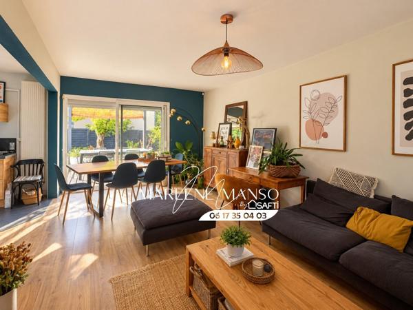 Maison avec garage, jardin et piscine au calme