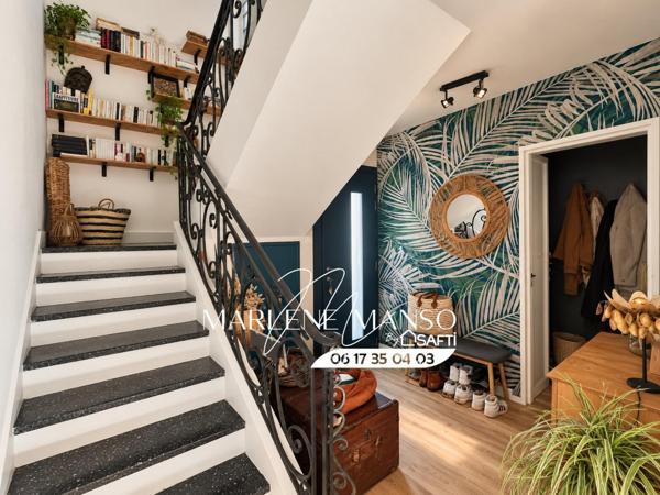 Maison avec garage, jardin et piscine au calme