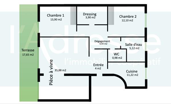 MONTPELLIER - ESTANOVE : BEL APPARTEMENT DE 4 PIÈCES - 92 M2 - GRANDE TERRASSE - PARKING - CAVE - PISCINE - TENNIS - BOULODROME - ARRET TRAMWAY ESTANOVE À PROXIMITÉ IMMÉDIATE.