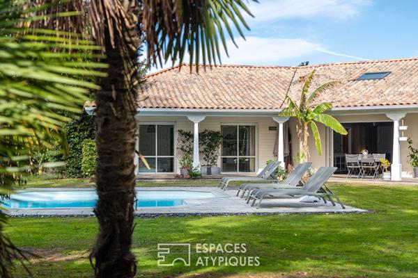 Maison esprit « Louisiane », guest house et jardin tropical avec piscine