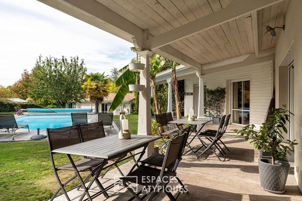 Maison esprit « Louisiane », guest house et jardin tropical avec piscine