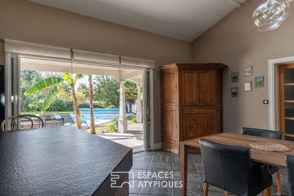 Maison esprit « Louisiane », guest house et jardin tropical avec piscine