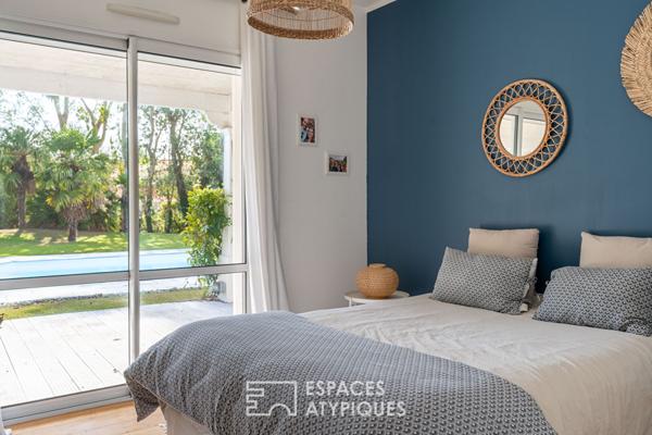 Maison esprit « Louisiane », guest house et jardin tropical avec piscine