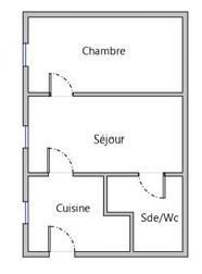 Appartement 2 pièces - 28 m² Exclusivité efficity