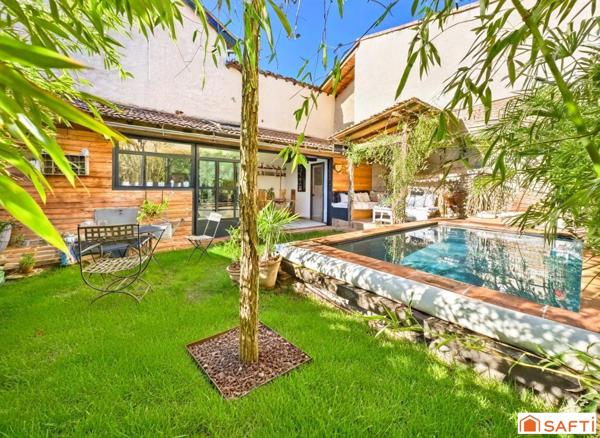 Magnifique Maison de Ville T6 195m2 avec Local professionnel, jardin et piscine!!!