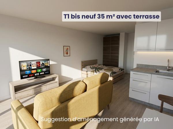 NEUF - Appartement T1 bis de 34,62m² - Résidence Reverso à Louviers