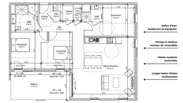 Appartement à vendre 4 pièces 97 m² Vif