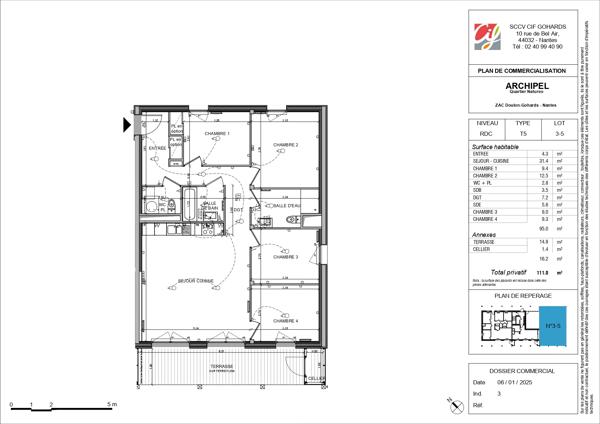 Appartement T5 et plus