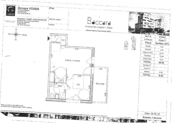 Appartement · Location Dijon (21000) 2 pièces · 40m²
