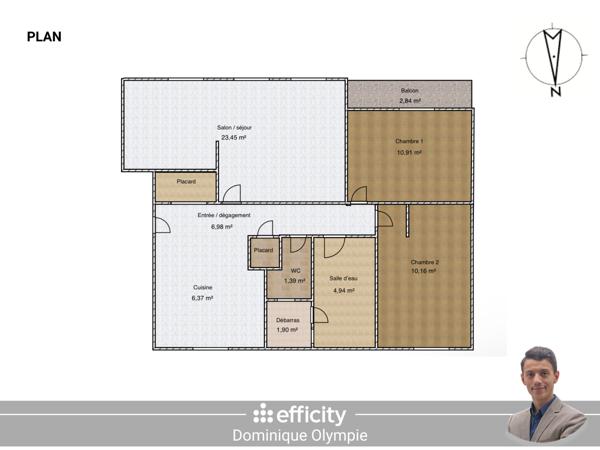 Appartement 4 pièces - 65 m²