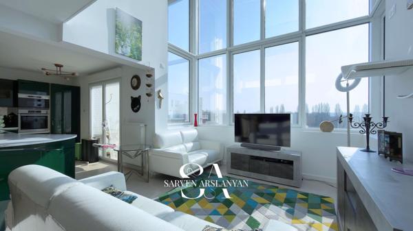 Duplex récent de 102 m² dernier étage, volumes, lumière et vue imprenable !