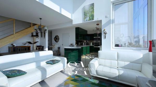 Duplex récent de 102 m² dernier étage, volumes, lumière et vue imprenable !