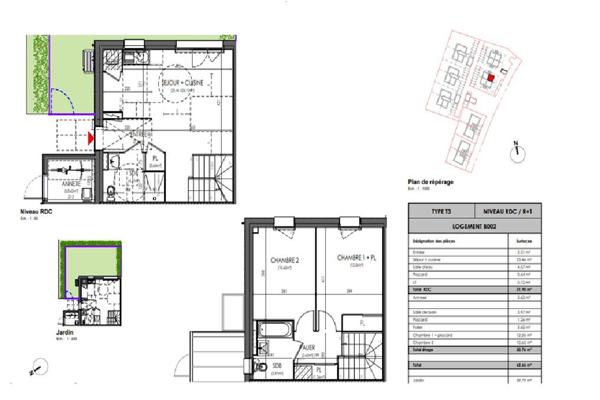 A VENDRE VILLA jARDIN T3 à Verrieres En Anjou