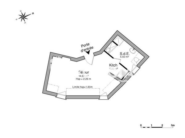 Location Studio 24.7 m² - 1 RUE DU TRAVAIL Strasbourg 67000
