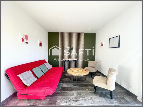 Investissement locatif, pavillon plain-pied actuellement loué, 2 chambres, cellier, garage, jardin clos.