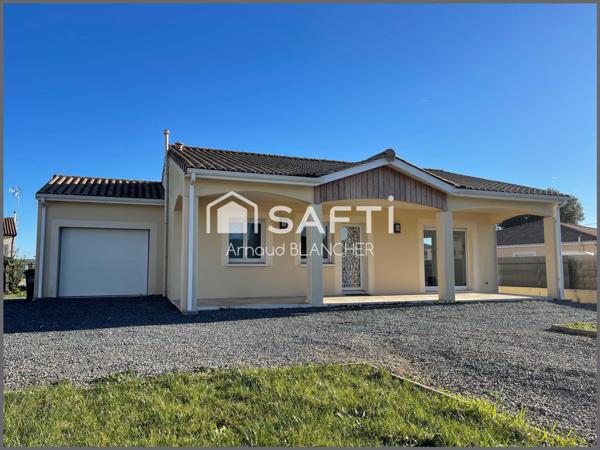 Investissement locatif, pavillon plain-pied actuellement loué, 2 chambres, cellier, garage, jardin clos.