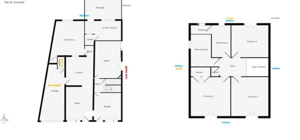 Maison dans le Centre de Saint Pierre Montlimart sur sous sol avec étage et jardin