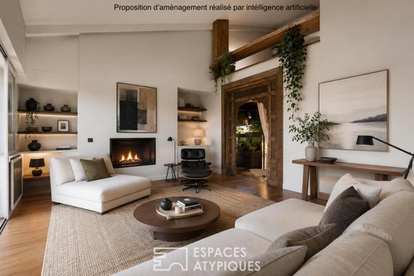 Maison d’architecte avec jardin luxuriant sublimé par la vue