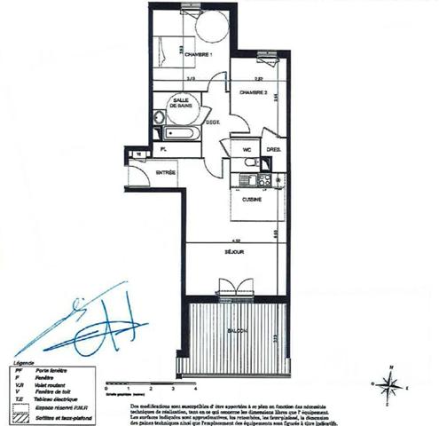T3 Toulouse METRO ROSERAIE avec terrasse