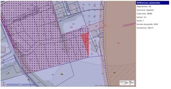 Terrain à vendre 263 m² Septème