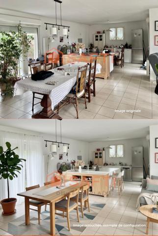 Exceptionnel! Maison contemporaine de plain-pied avec piscine et vue sur les Pyrénées, à 10 minutes de Nérac.