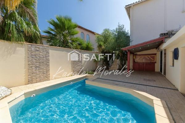 CANET EN ROUSSILLON VILLAGE, VILLA AVEC PISCINE ET GARAGE