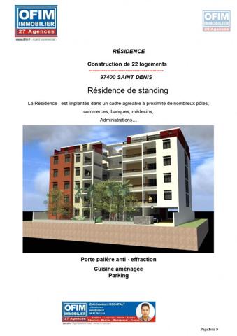 A VENDRE APPARTEMENT F4 DE 104.48 M2 AU CENTRE VILLE DE SAINT DENIS