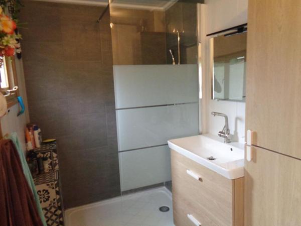 Beauzac(43), chalet de 70 m2 habitables, 2 chambres sur 700 m2 de terrain + piscine hors sol