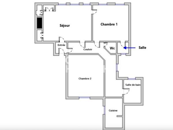 Rue de Verneuil – Élégant appartement traversant de 89 m² au calme sur cour