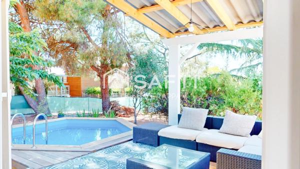 Maison familiale à Porticcio centre – 136 m² avec jardin, piscine et garage, à pied de la plage