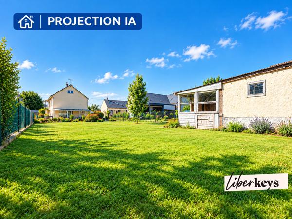 METTRAY – Maison familiale avec 4 chambres, sous-sol et grenier – Terrain 876 m²