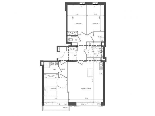 Appartement à vendre 4 pièces 95 m² Lille