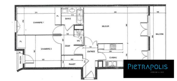 T3 de 73m² Secteur BLANDAN Lyon 7