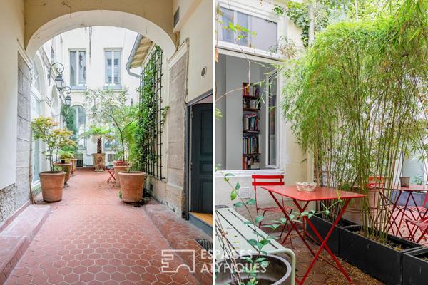 Triplex sur cour végétalisée avec terrasse esprit maison