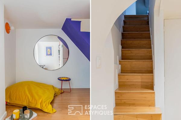 Triplex sur cour végétalisée avec terrasse esprit maison