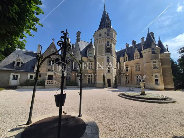 Élégant château de caractère sur un domaine de 25 hectares entre Le Mans et Tours