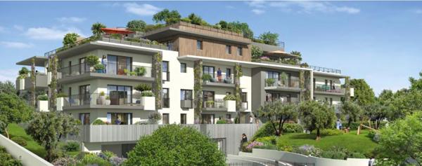 Appartement T1 de 26,64 m2 avec balcon de 8,53 m2, parking Saint-Laurent-du-Var (06700)