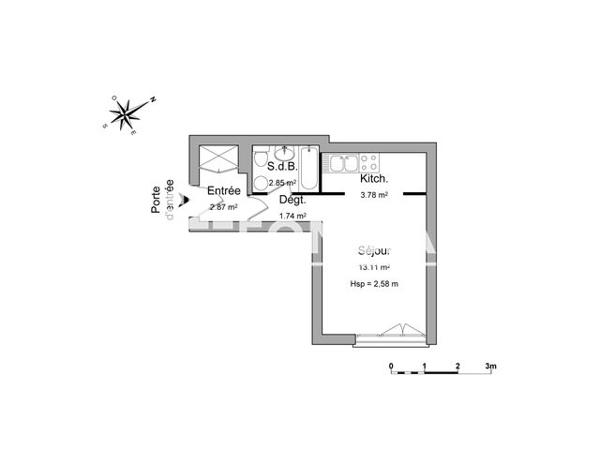Location Studio 24.35 m² - LA RENARDIERE Les Pennes De Mirabeau 13170