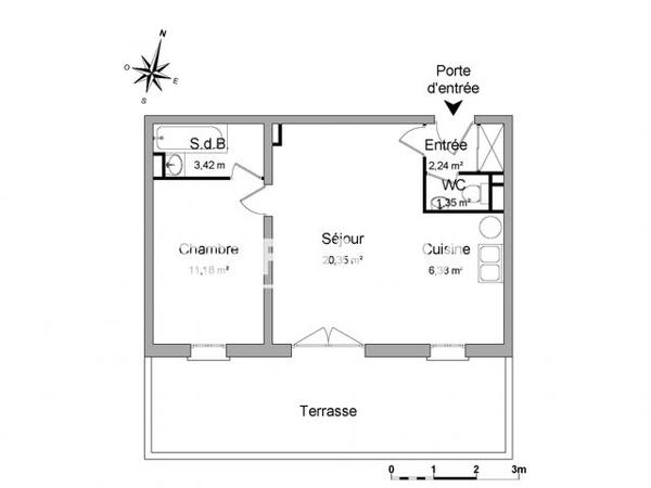 Location Appartement 2 pièces 44.9 m² - 12 RUE DES TANNEURS Lingolsheim 67380