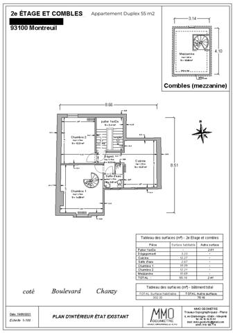 Montreuil (93100) Aypique et exceptionnel - Immeuble 2 appartements, un local commercial et une cour arrière