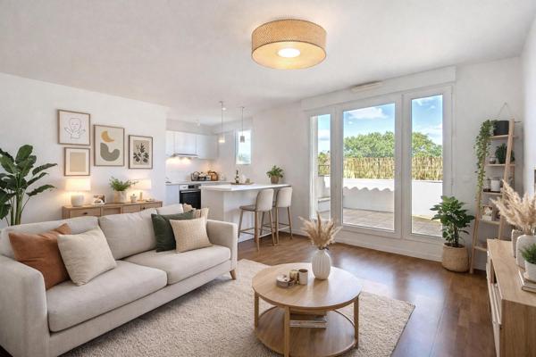 T3 dernier étage, 2 terrasses, 2 parkings couverts