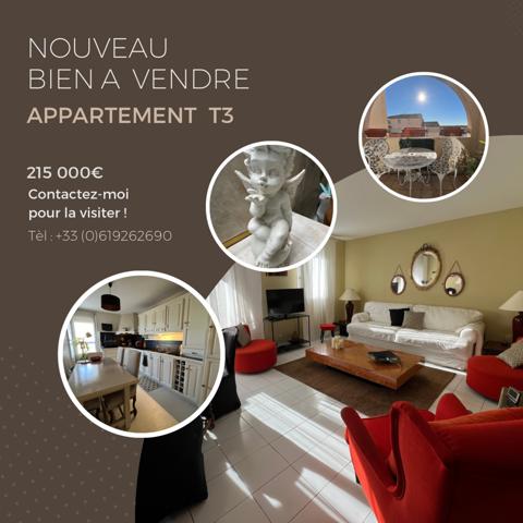 Coup de Coeur! Appartement T3, Cave et Garage en option possible