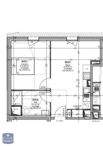 Appartement à louer 2 pièces 39.1m² Tours (37100)