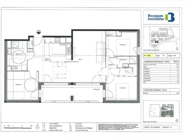 Location Appartement 4 pièces 84.4 m² - 113 ROUTE DE LABEGE Toulouse 31400