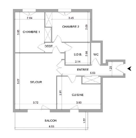 Appartement · Location Villefranche Sur Saone (69400) 3 pièces · 65m²