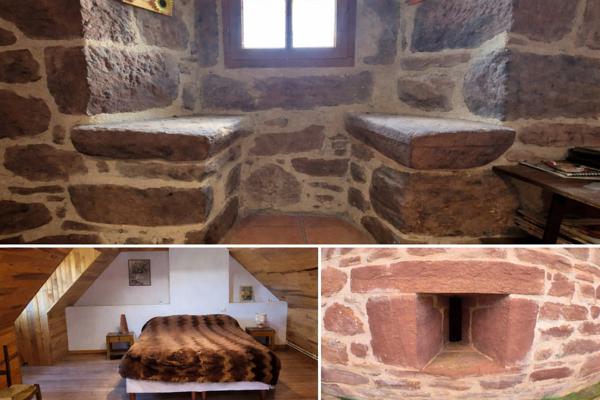 Corps de ferme en pierre à vendre-maison de caractére avec grange et terrain-cadre campagne