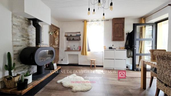 Maison en pierre 90 m2 avec garage, terrasse, jardin
