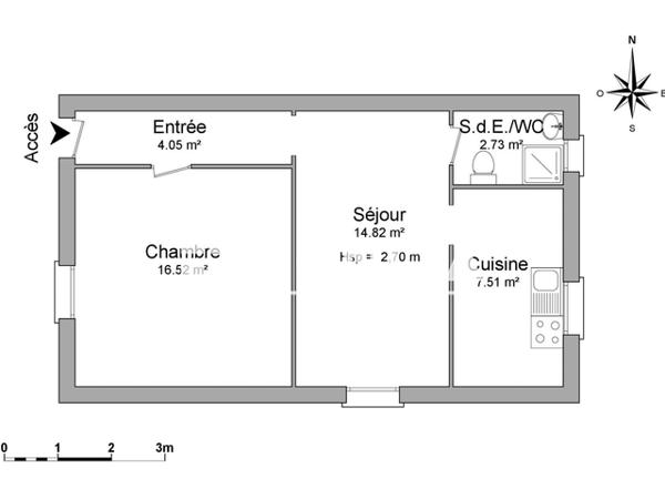 Location Maison 2 pièces 45.63 m² - 34 RUE FRANCOIS DOUAUD Begles 33130