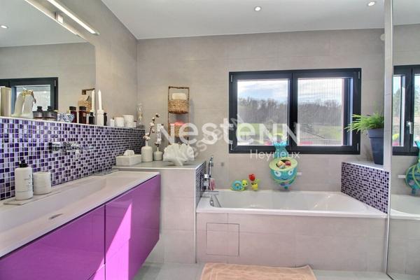 Villa de prestige au centre d'Heyrieux sur 2148 m² de terrain paysagé avec piscine