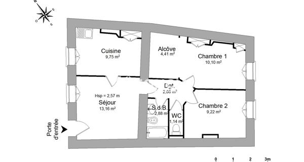 Location Appartement 3 pièces 53.32 m² - Vienne 38200